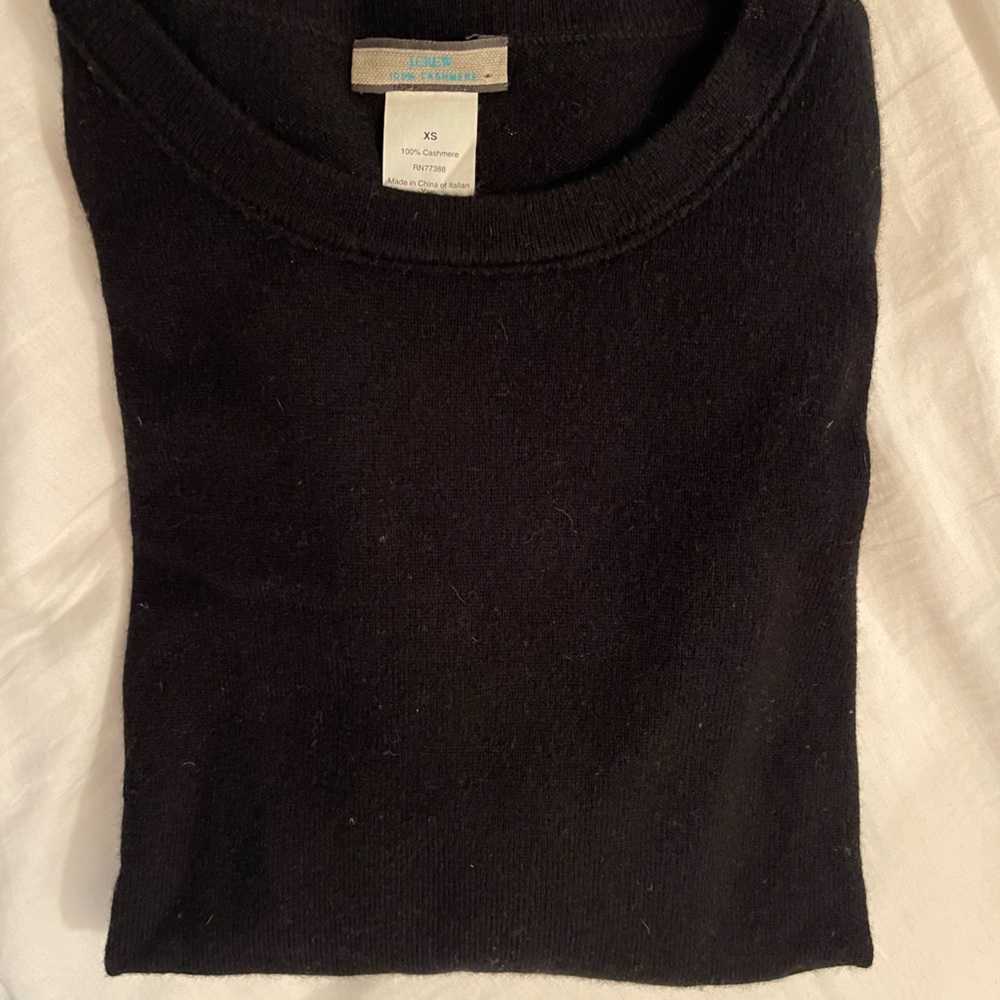 J.Crew 100% Cashmere Black Sweater XS